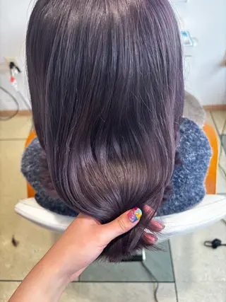 セミロング カラー 淡色┊︎ナチュラル 🧁奈那美🧁*.゜のヘアスタイル