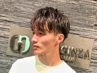 ミディアム 林田 龍明のヘアスタイル