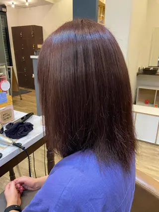 ミディアム カラー ハラダ ヒナミのヘアスタイル
