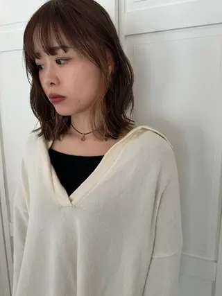 カラー ブリーチカラー🎀 韓国風/寺門美優のヘアスタイル