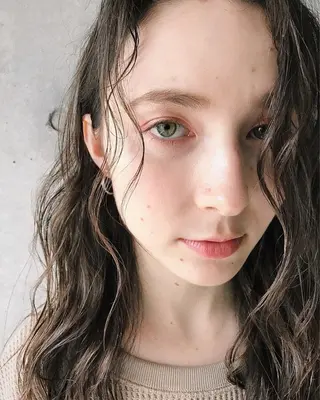 セミロング パーマ ヘアアレンジ 松田 亮葉のヘアスタイル