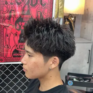 ショート パーマ ヘアアレンジ メンズ MENIN メンズ サロン 望月 涼太のヘアスタイル