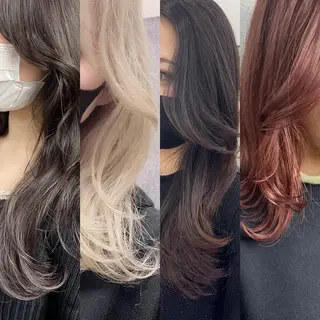 セミロング カラー ヘアアレンジ Trip大名 AZUのヘアスタイル