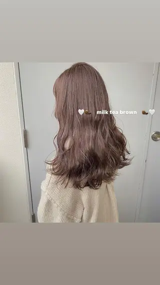 ロング カラー パーマ ヘアアレンジ メンズ キッズ ネイル マツエク・マツパ 透明感カラー・レイヤ ー🎀amika🎀のヘアスタイル