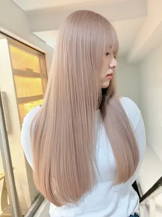 ロング カラー 失敗しないハイトーン ✨ハッシュカットミワのヘアスタイル