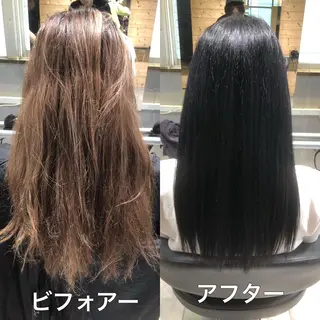 ロング カラー ヘアアレンジ 💖ブリーチなし透明 感💖ASAHIのヘアスタイル