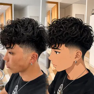 パーマ メンズ ブリーチ×ハイトーン 🔥小林達哉のヘアスタイル
