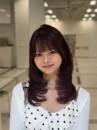 セミロング 髪質改善×透明感× 艶髪🥀HIYORIのヘアスタイル