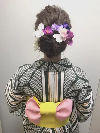 ロング ヘアアレンジ ヤマナカ エリカのヘアスタイル