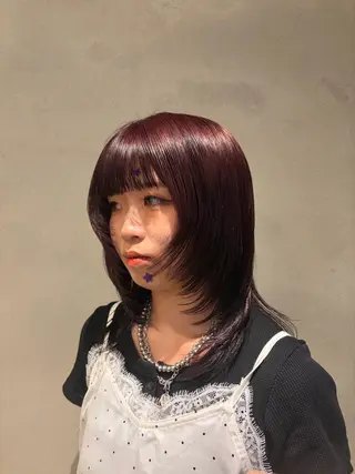 ミディアム カラー Canna kotoriのヘアスタイル