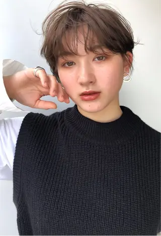 ショート カラー 村上雅人 ナチュラルモードのヘアスタイル