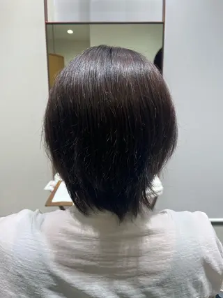 ミディアム カラー ramphy 柴原 夢奈のヘアスタイル