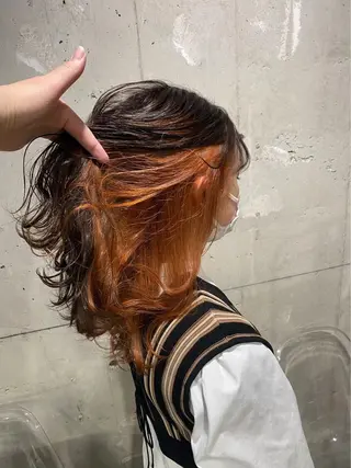 ロング カラー パーマ ヘアアレンジ メンズ キッズ ネイル マツエク・マツパ アイブロウ 韓国系🇰🇷🩶 艶暗髪/MEIのヘアスタイル