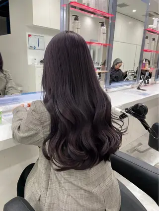 ロング カラー 流行りの透明感カラー ×縮毛矯正🤍ユウのヘアスタイル