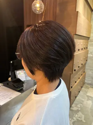 ショート 白髪ぼかし&ショート &ツヤ髪💎YUMAのヘアスタイル
