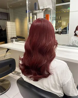 ミディアム カラー パーマ ヘアアレンジ メンズ キッズ ネイル マツエク・マツパ アイブロウ 🦋縮毛/韓国レイヤ ー/透明感カラー🦋のヘアスタイル