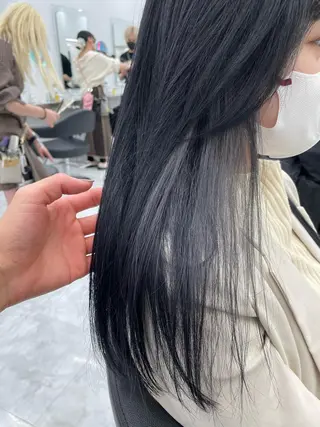 ロング カラー ヘアアレンジ 縮毛矯正/髪質改善/ ブリーチ毛/木元渓太のヘアスタイル