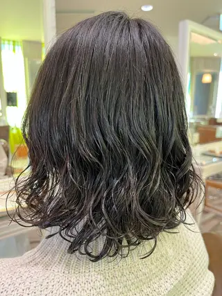 ミディアム 縮毛矯正/酸性 おかにわみりのヘアスタイル