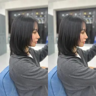 ミディアム 髪質改善🩵縮毛矯正 代々木/木下のヘアスタイル