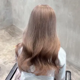 セミロング カラー ✨傷ませないカラー ✨美髪矯正✨レオンのヘアスタイル
