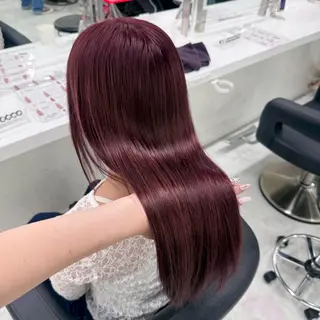 ロング カラー ヘアアレンジ 暖色/Wカラー/レッ ド/Anri🥀のヘアスタイル