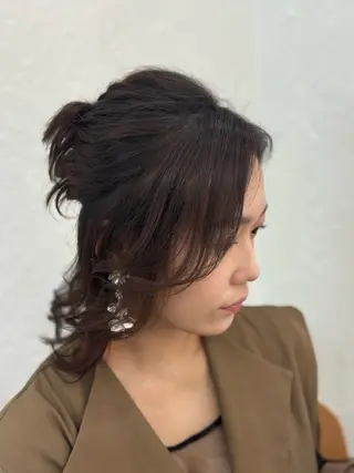 ミディアム カラー ヘアアレンジ トップスタイリスト Shoyaのヘアスタイル