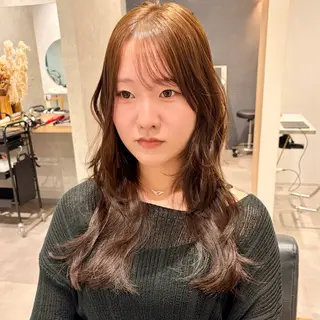 ロング カラー 大人可愛い×顔周り♡ cocoroのヘアスタイル