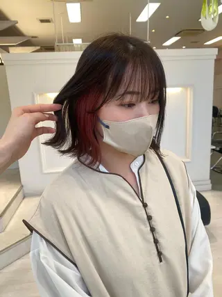 ミディアム Okamura Chisatoのヘアスタイル