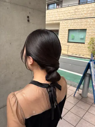ヘアアレンジ ツヤカラー🫧Sae ネイルモデル募集中のヘアスタイル