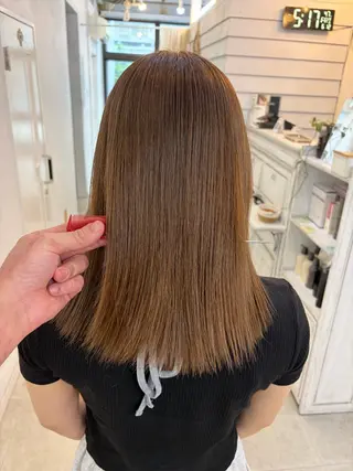 ミディアム カラー ダブルカラー メンズパーマ大成のヘアスタイル