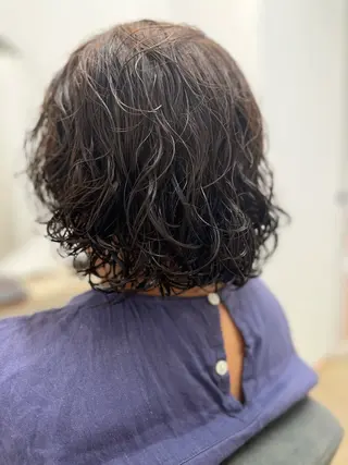 ミディアム パーマ 下野 悠也のヘアスタイル