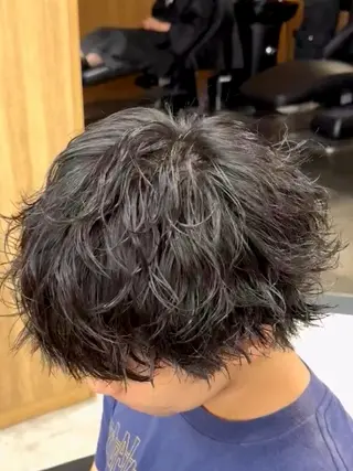パーマ メンズ 青栁 仁也のヘアスタイル