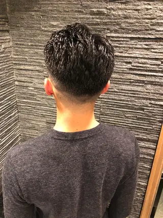 ショート パーマ メンズ 木村 りきのヘアスタイル