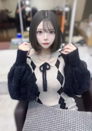 ミディアム 透明感カラー×髪質改 善✨️町田築✨️のヘアスタイル