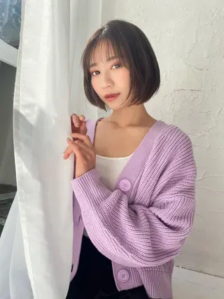 ショート カラー 夜23時まで予約🉑 reverieあきらのヘアスタイル