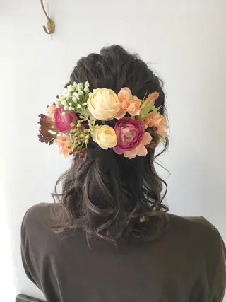 ミディアム ヘアアレンジ yoshi ☆のヘアスタイル