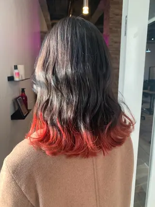 ロング カラー ヘアカラー&縮毛矯正 STAR☆RIVERのヘアスタイル