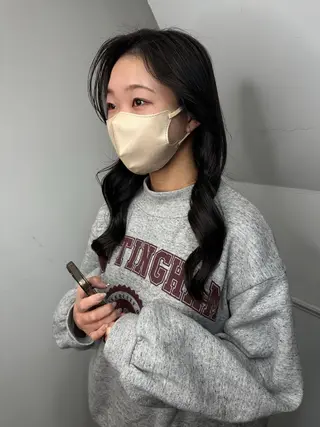 セミロング 心斎橋 韓国レイヤ ー指名No.1renのヘアスタイル
