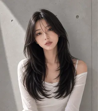 セミロング カラー ヘアアレンジ 🌫️大人韓国ヘア 🌫️naoyaのヘアスタイル