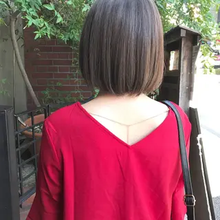 カラー クニモトハルナ ボブ/柔らかカラーのヘアスタイル