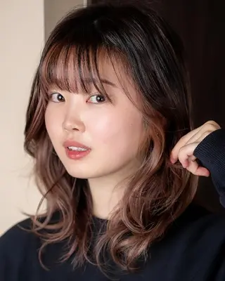 セミロング カラー パーマ 松尾 泰伸のヘアスタイル