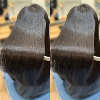 ロング カラー 髪質改善🩵縮毛矯正 代々木/木下のヘアスタイル