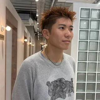 カラー メンズ スパイキーショート 平出天翔のヘアスタイル
