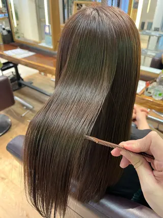 ロング カラー パーマ 透明感カラー/ 髪質改善/レイヤーのヘアスタイル