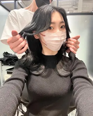 セミロング 韓国レイヤーカット 髪質改善▫️水野有真のヘアスタイル