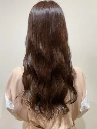 ロング 柔らかな縮毛矯正 透明感カラー💫のヘアスタイル