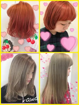 セミロング カラー 新宿駅近♡個室 ♡関口三都季🌜のヘアスタイル