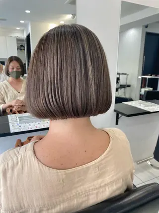 ミディアム カラー レイヤーカット 赤み消し　店長/大和のヘアスタイル