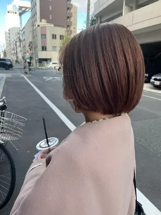 ショート カラー やまさきえりこ ニュアンスパーマのヘアスタイル