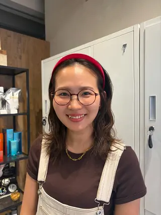 ミディアム カラー ヘアアレンジ Koharu🍓/ 透明感/髪質改善のヘアスタイル